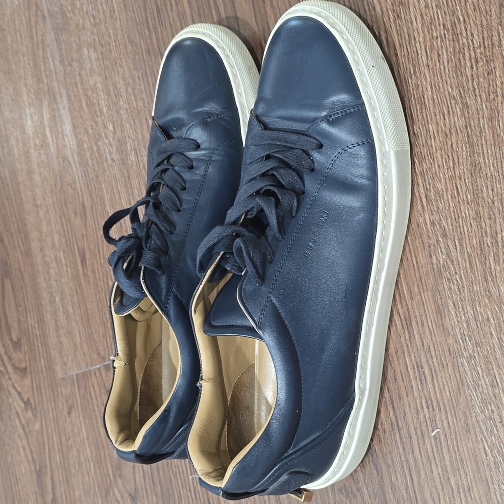 Buscemi men’s, Navy Blue And White Leather sneakers 45 (11.5‎ US)